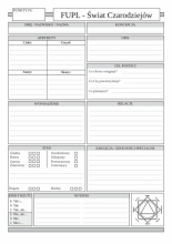 FUPL - karta postaci do Świata Czarodziejów